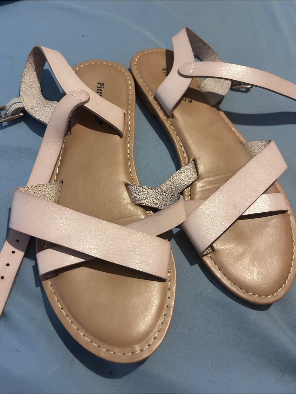 Women’s Pale Pink Strappy Flat Sandals